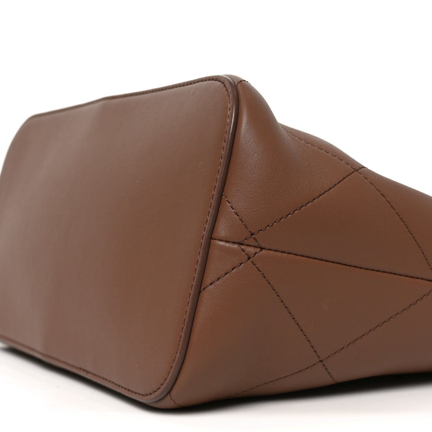 Chanel Calfskin Quilted Small Shopping Bag Brown 19 of 21