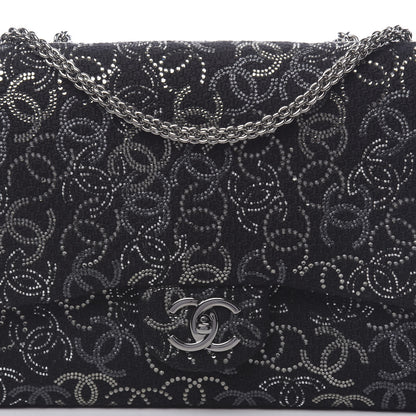 Chanel Tweed Strass Jumbo Pudong Flap Black 10 of 10