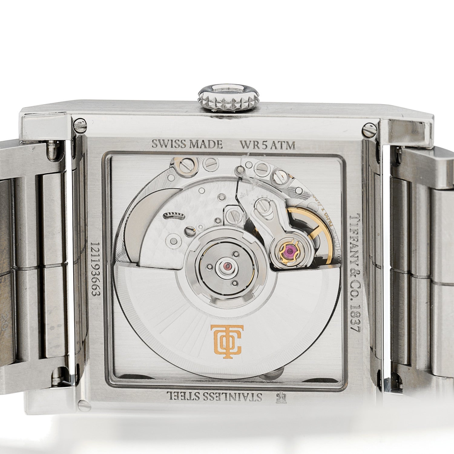 Tiffany Stainless Steel 27mm 1837 Makers Square Automatic Watch 4 of 6