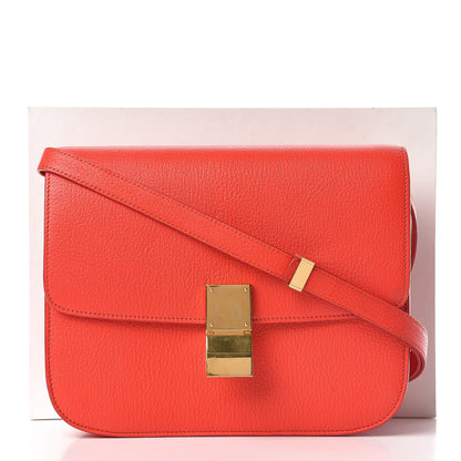 Celine Goatskin Medium Classic Box Flap Bag Alizarin 13 of 14