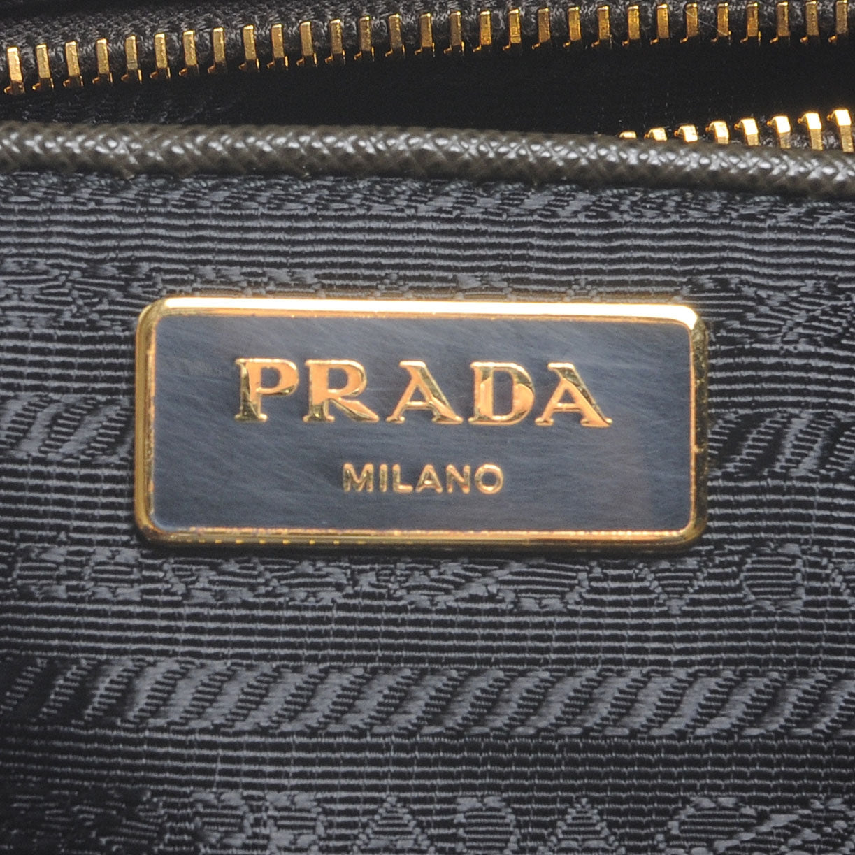 Prada Saffiano Lux Tote Militare 7 of 9