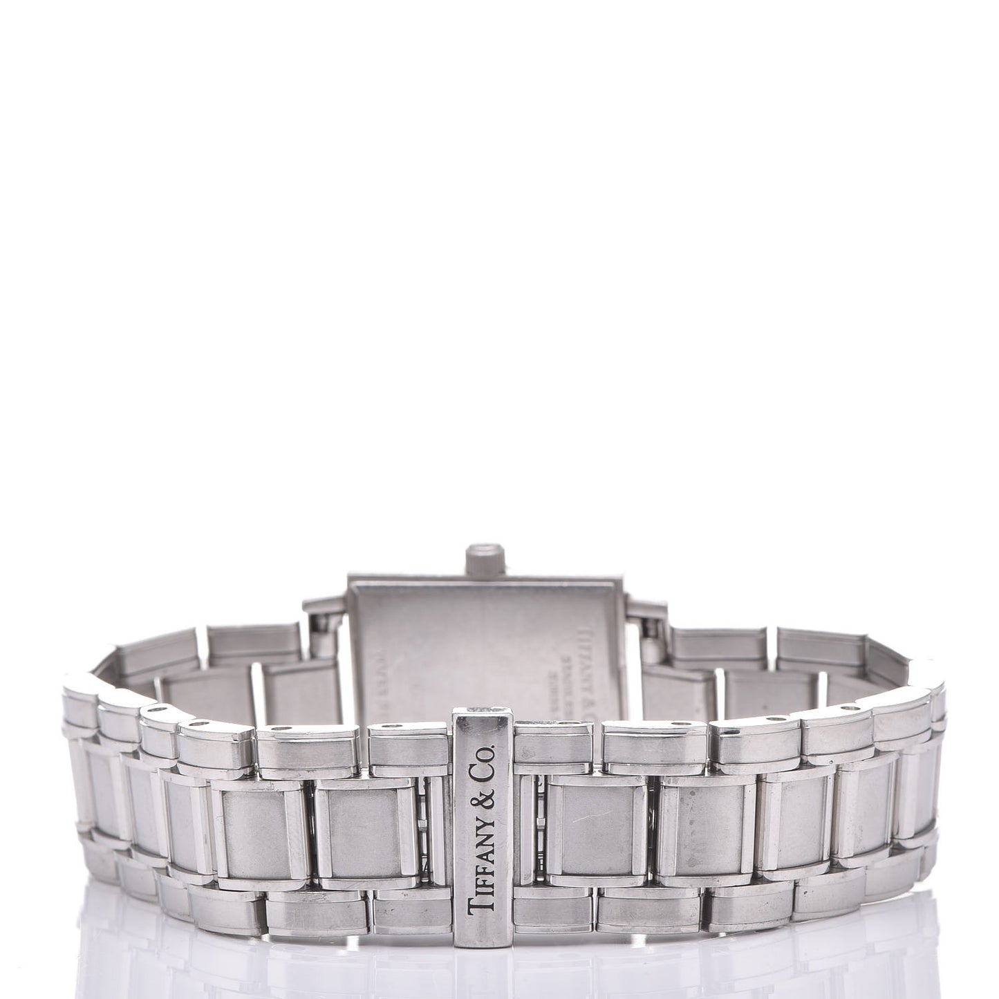 Stainless Steel 23mm Atlas Square Quartz Watch Black