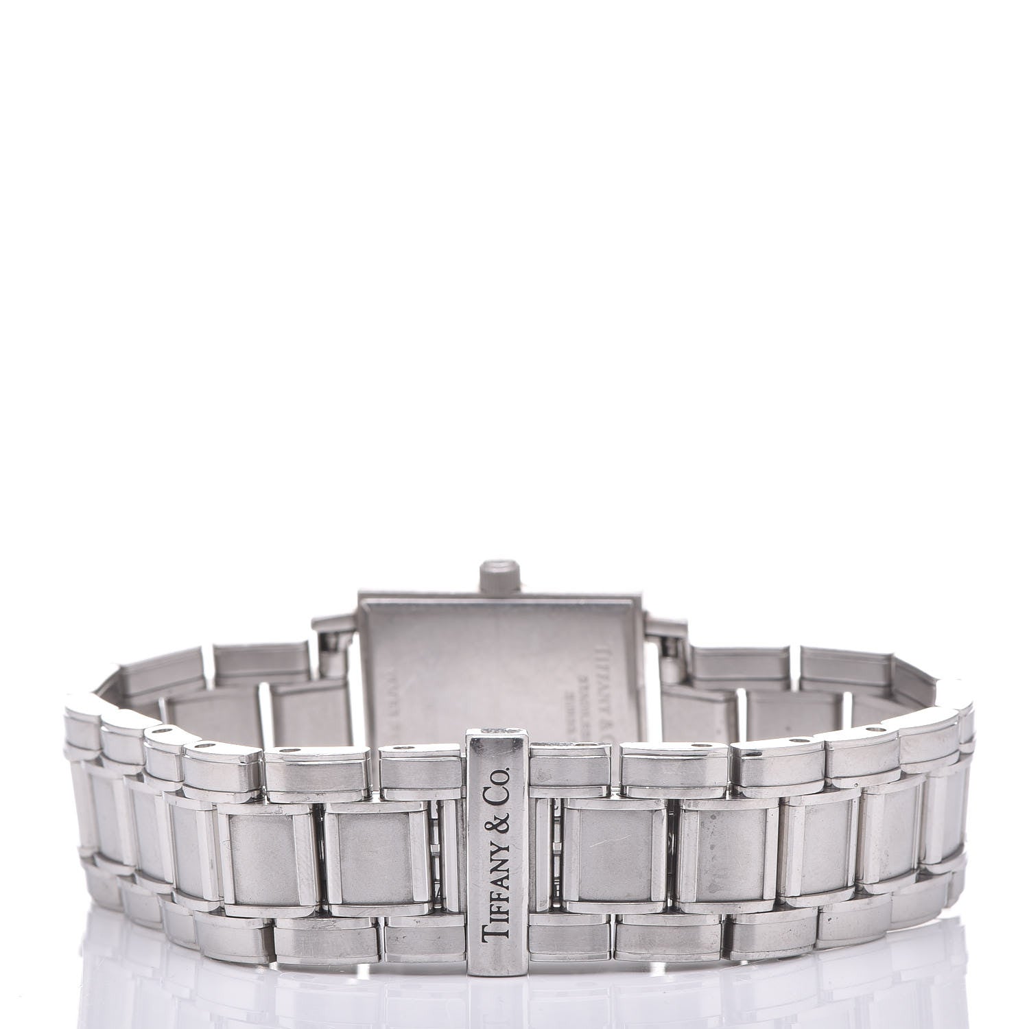 Tiffany Stainless Steel 23mm Atlas Square Quartz Watch Black 4 of 6