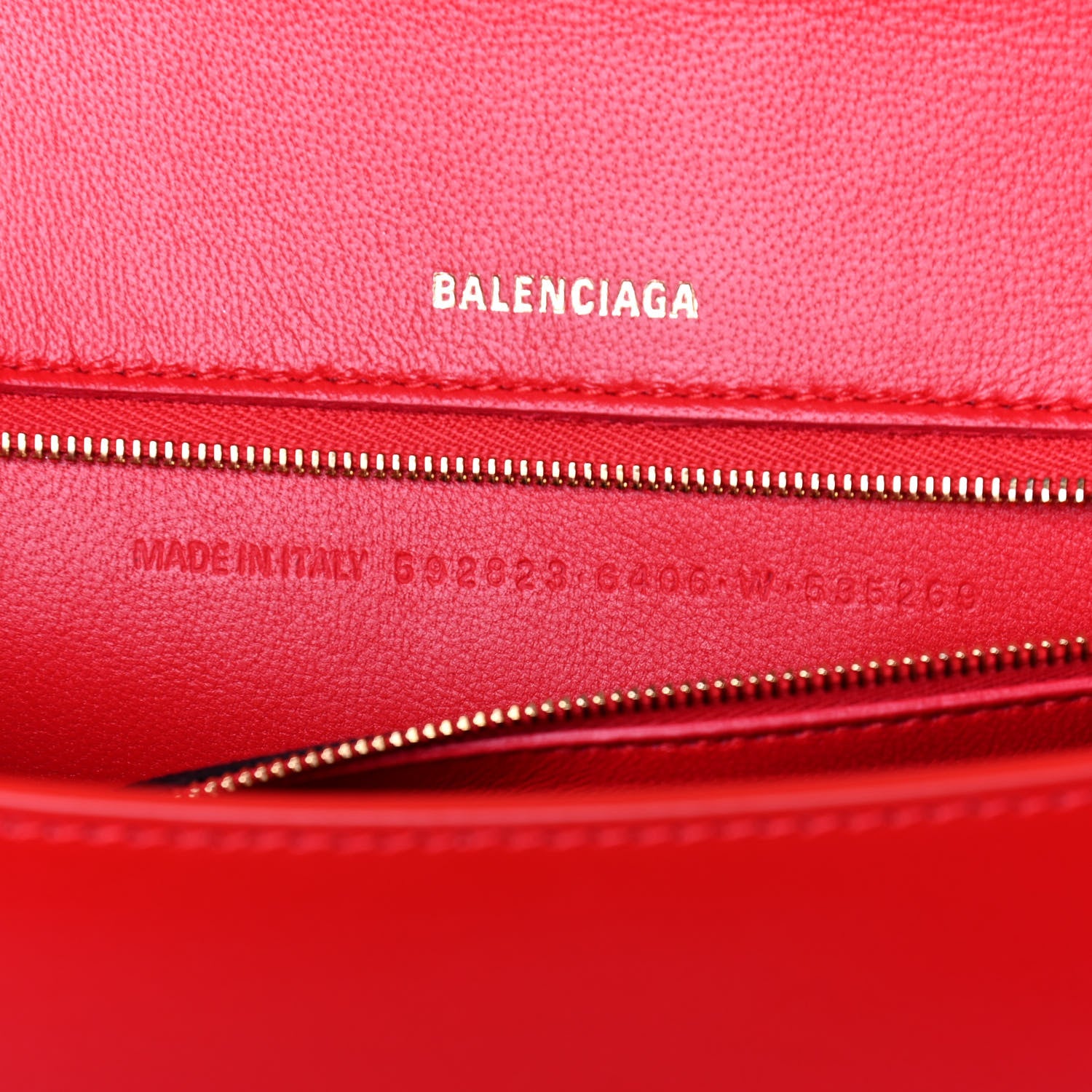 Balenciaga Shiny Box Calfskin Medium Hourglass Top Handle Bag Bright Red 9 of 9