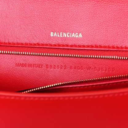 Balenciaga Shiny Box Calfskin Medium Hourglass Top Handle Bag Bright Red 9 of 9