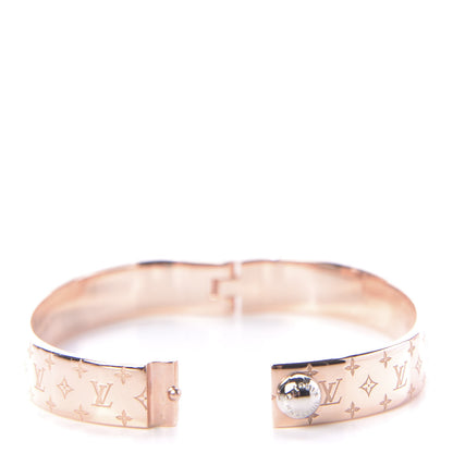 Louis Vuitton Brass Monogram Nanogram Cuff M Pink Gold 6 of 6