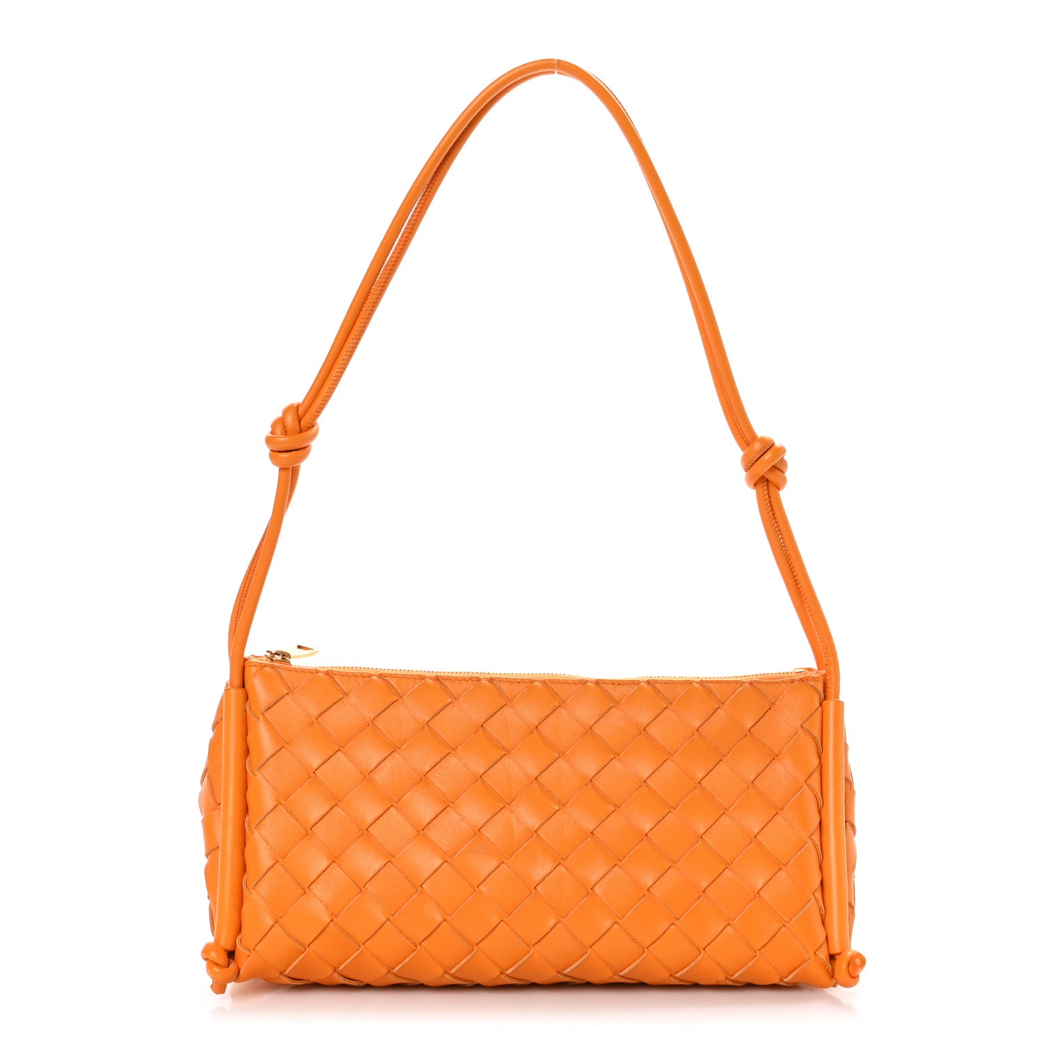 Bottega Veneta Nappa Intrecciato Pouch On Strap Tangerine 1 of 8