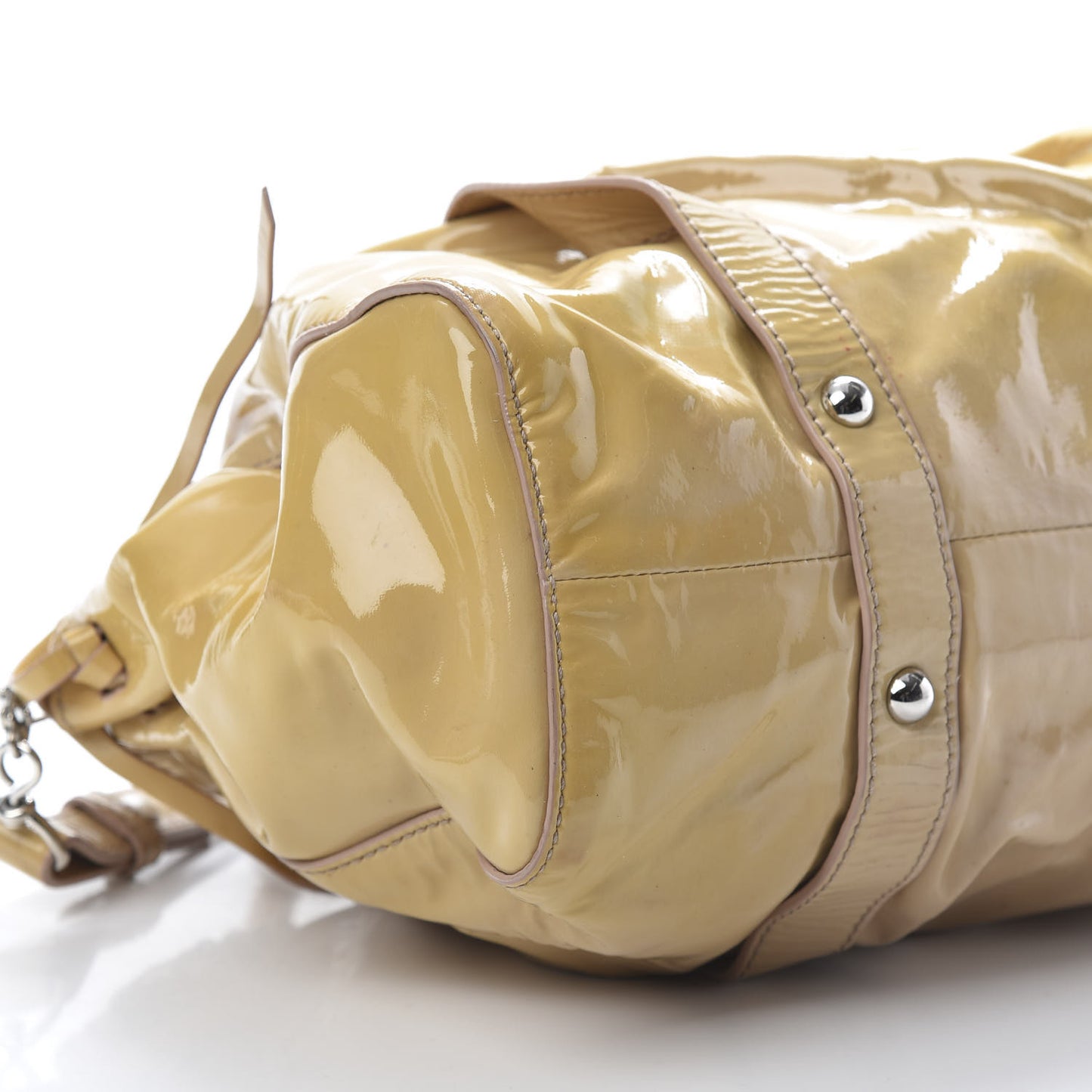 Vernice Gathered Tote Beige