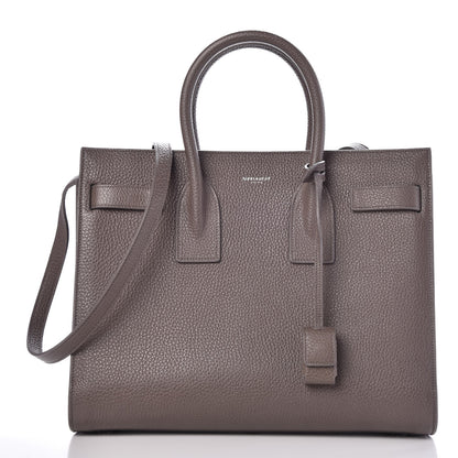 Saint Laurent Grained Calfskin Small Sac De Jour Fog 1 of 13
