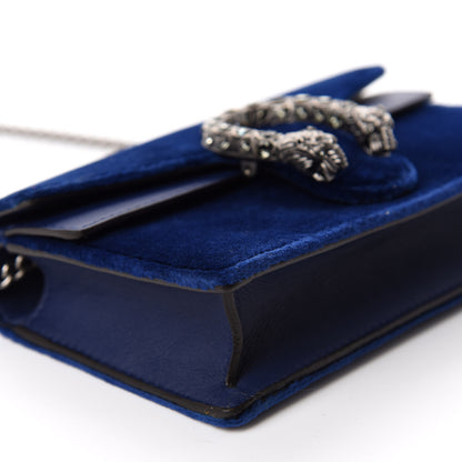 Gucci Velvet Super Mini Dionysus Shoulder Bag Cobalt 6 of 10