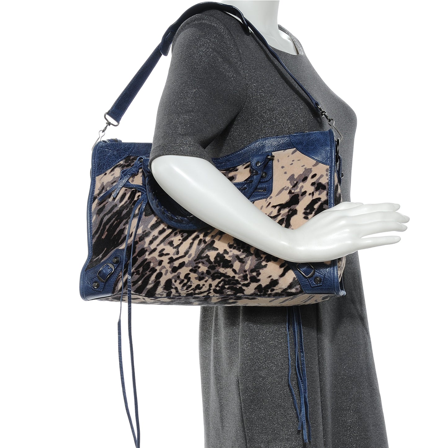 Pony Hair Leopard City Bleu Roi
