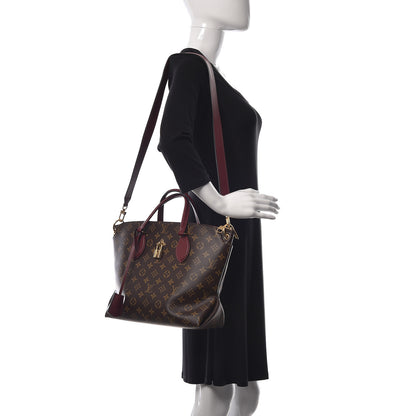 Louis Vuitton Monogram Flower Zipped Tote MM Bordeaux 2 of 8