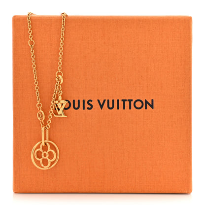 Louis Vuitton Metal Twiggy Flower Necklace Gold 7 of 7