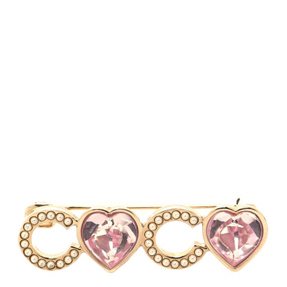 Chanel Pearl Coco Brooch Pink Gold 1 of 3