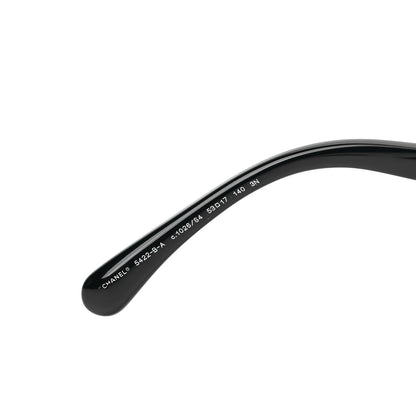 Chanel Acetate Strass Square Sunglasses 5422-B-A Black White 6 of 7