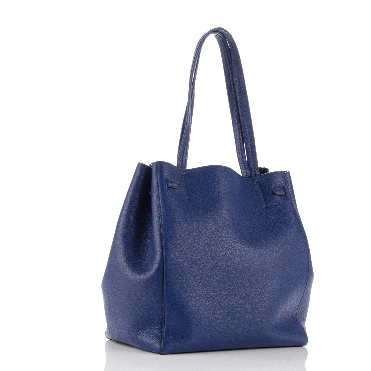 Celine Soft Grained Calfskin Small Belt Cabas Phantom Indigo 3 of 8