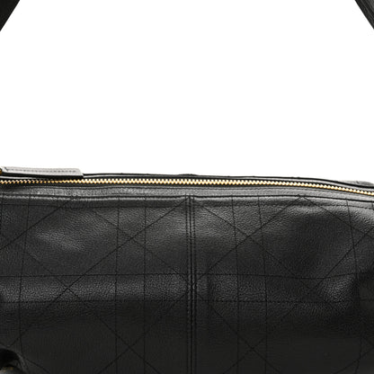 Christian Dior Shiny Grained Calfskin Macrocannage Medium D-Journey Bag Black 8 of 10