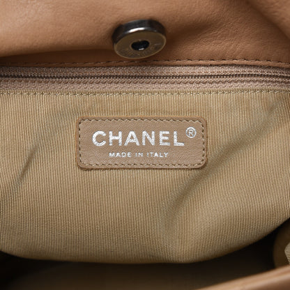 Chanel Calfskin Stitched Double Zip Hobo Beige 6 of 17