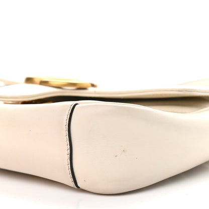 Gucci Calfskin Matelasse Mini GG Marmont Shoulder Bag White 9 of 11