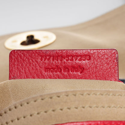 Saint Laurent Calfskin Large Muse Two Pale Beige Navy Cherry 7 of 8