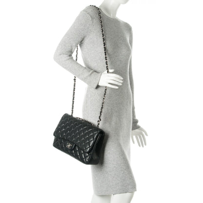 Chanel Lambskin Quilted Jumbo Single Flap Black 3 of 9