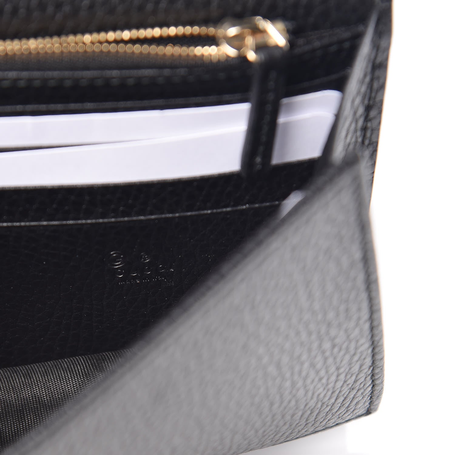 Gucci Dollar Calfskin Interlocking G Chain Wallet Black 7 of 10