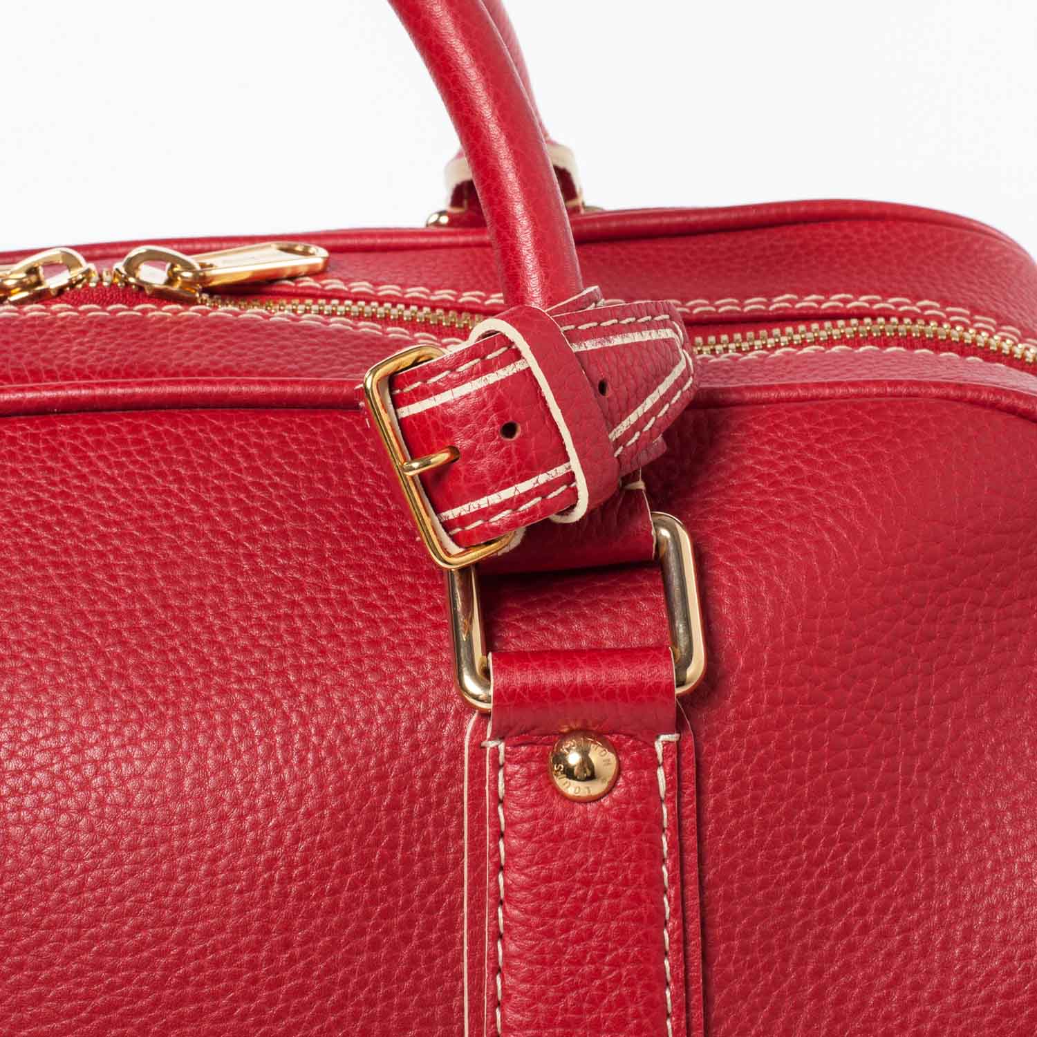 Louis Vuitton Tobago Leather Carryall Red 6 of 12