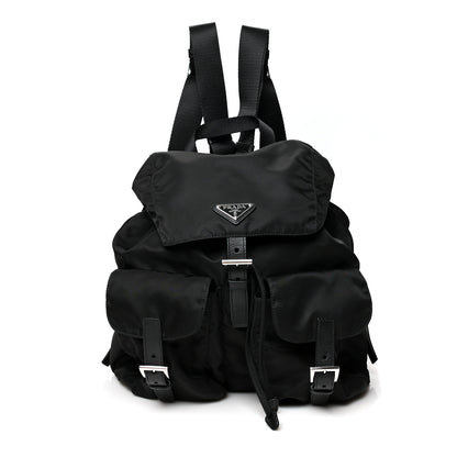 Prada Tessuto Nylon Saffiano Medium Backpack Black 1 of 10
