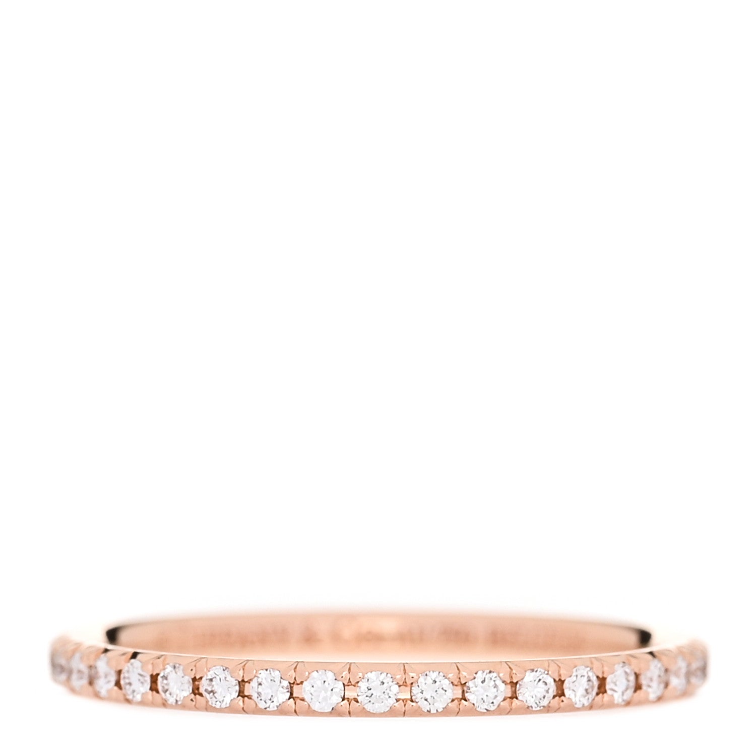 Tiffany 18K Rose Gold Diamond Metro Band Ring 47 4 1 of 5