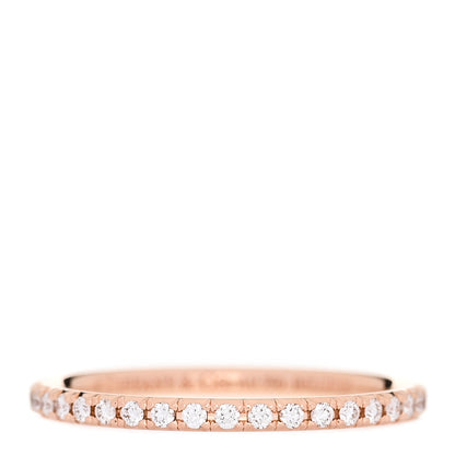 Tiffany 18K Rose Gold Diamond Metro Band Ring 47 4 1 of 5