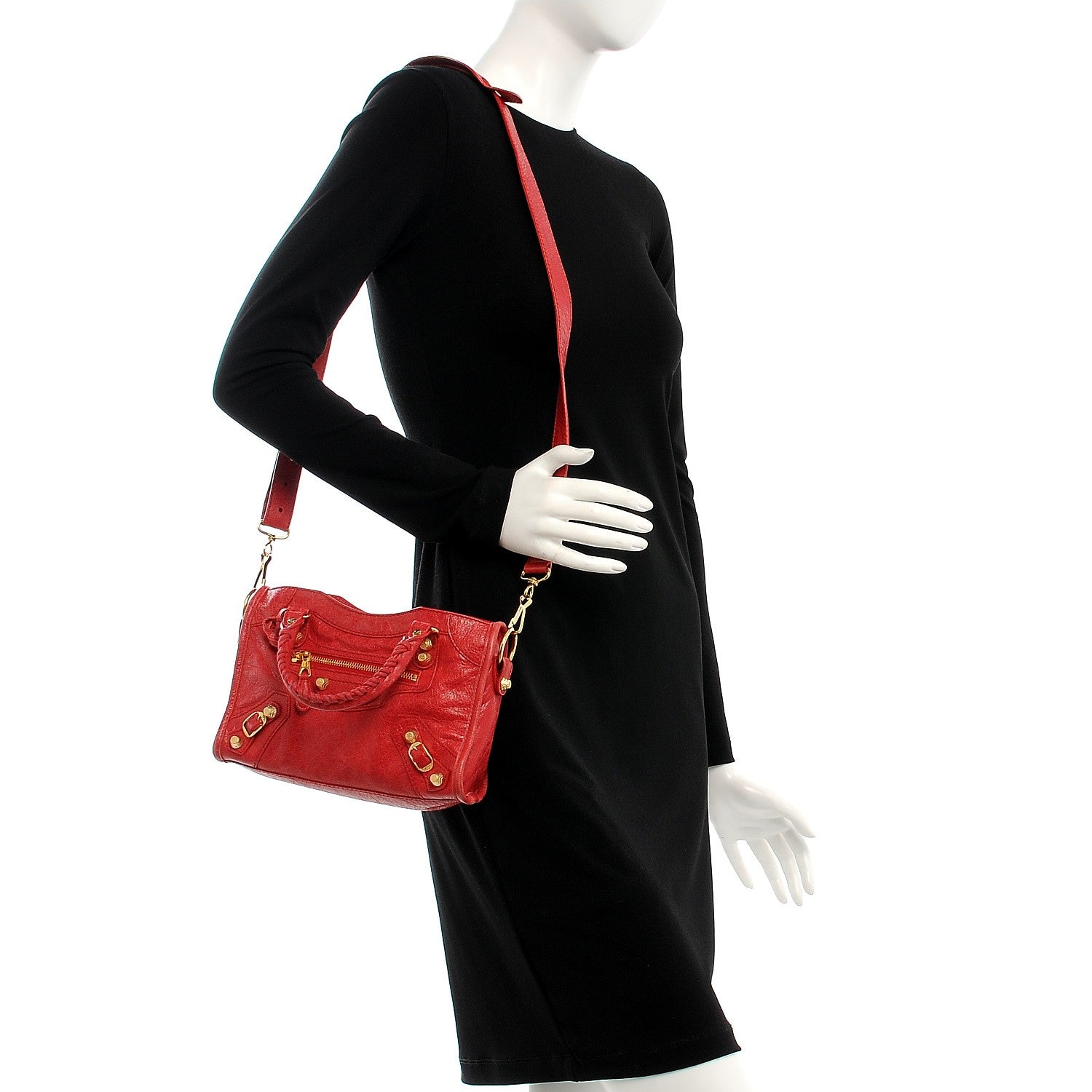 Balenciaga Agneau Giant 12 Gold Hardware Mini City Rouge Cardinal 2 of 12