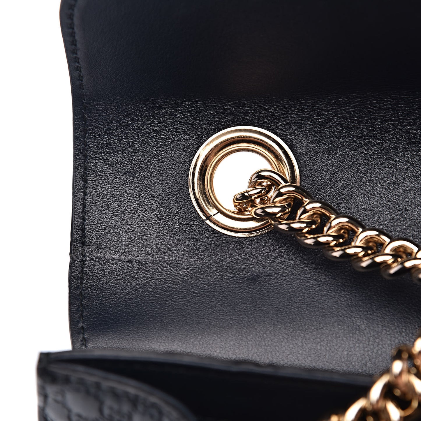 Soft Microguccissima Medium Emily Chain Shoulder Bag Blue