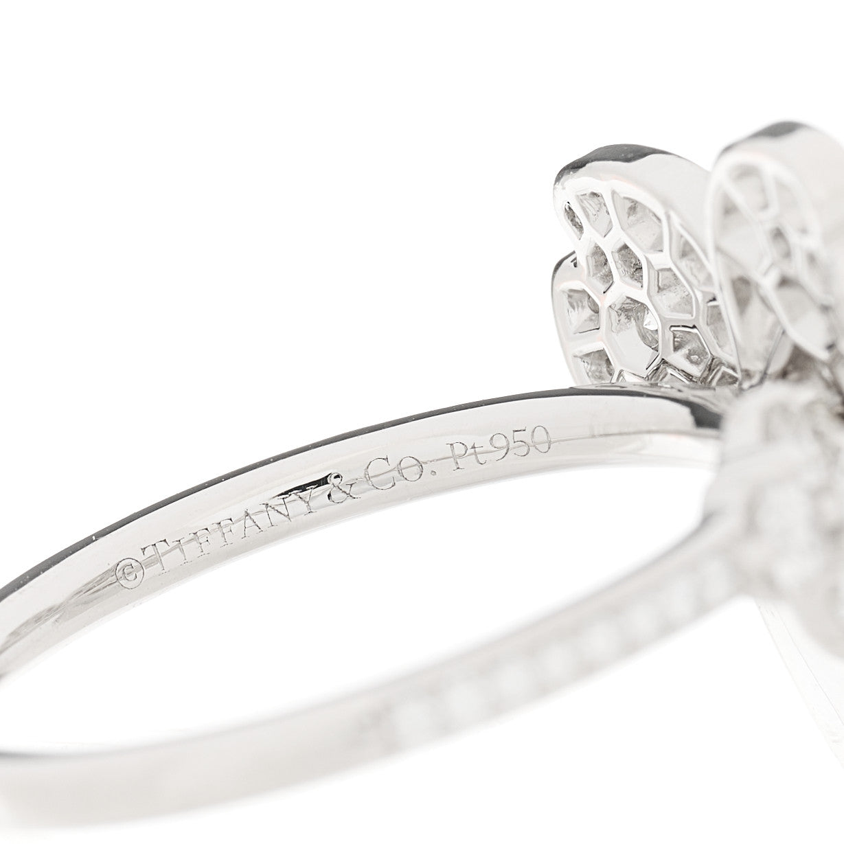 Platinum Diamond Paper Flowers Mixed Cluster Ring 49 5