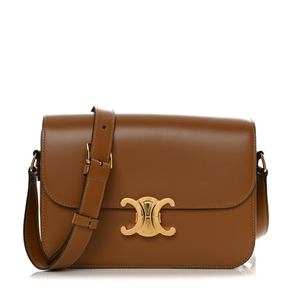 Celine Shiny Calfskin Medium Triomphe Bronze 1 of 10