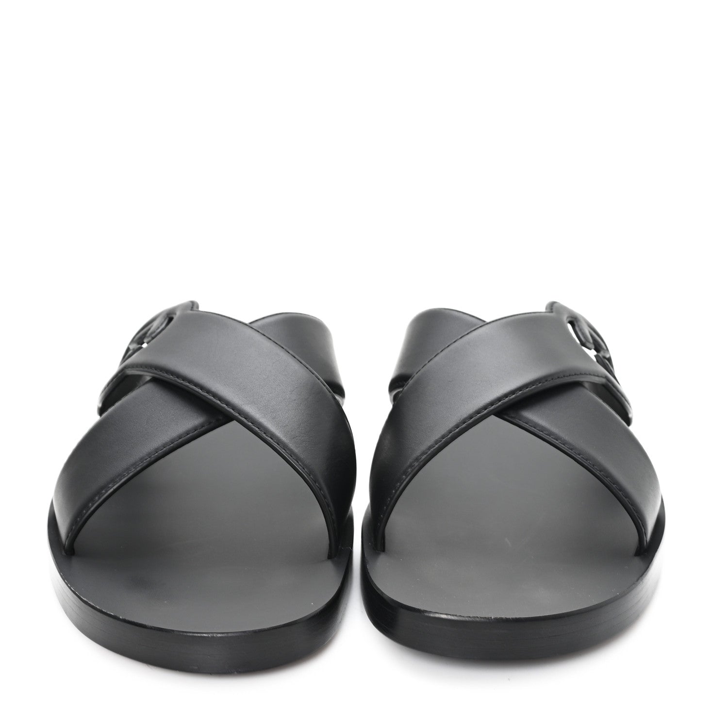 Gucci Cosmos Softy Calfskin Interlocking G Sandals 12 Black 3 of 10