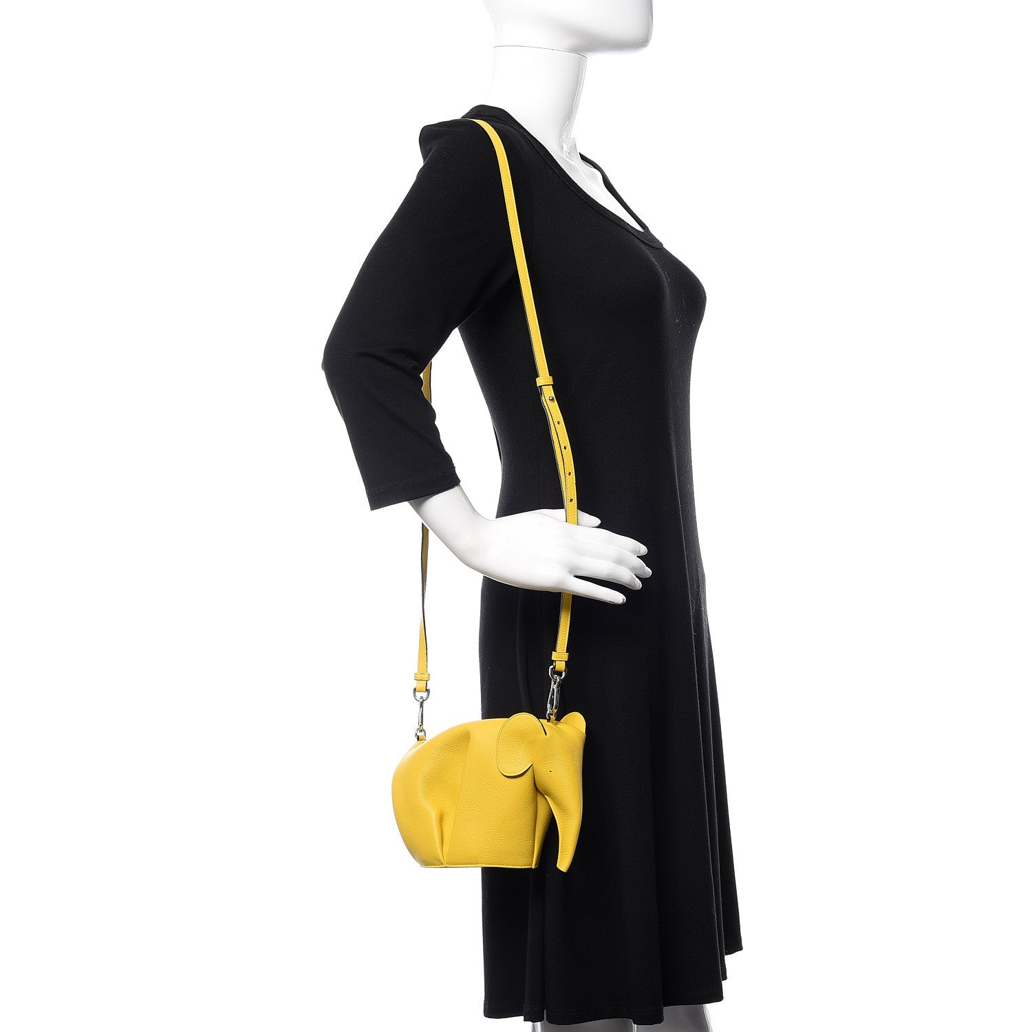 Loewe Calfskin Mini Elephant Crossbody Bag Yellow 2 of 9