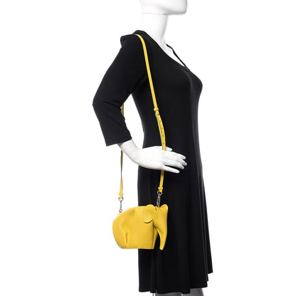 Loewe Calfskin Mini Elephant Crossbody Bag Yellow 2 of 9