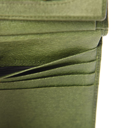 Gucci Suede Hasler Compact Wallet Green 8 of 8
