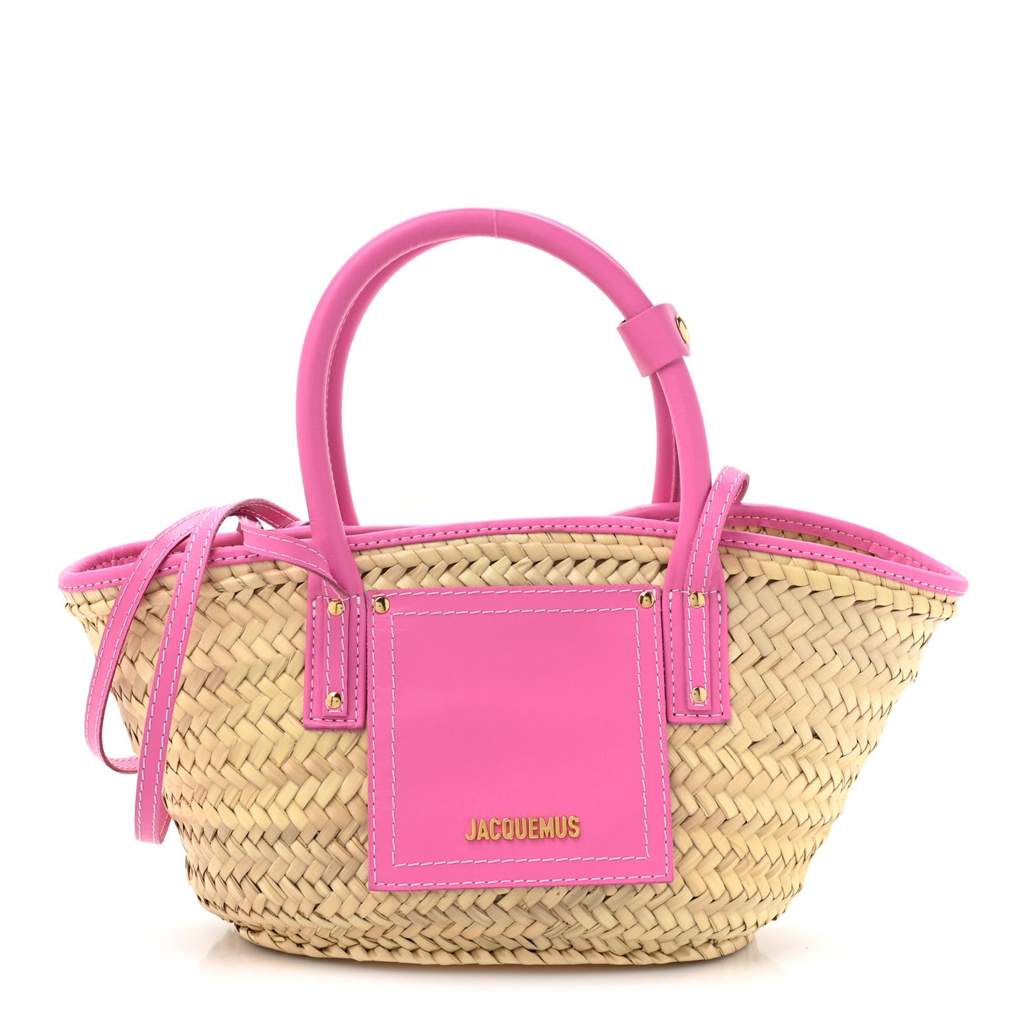 Raffia Le Petit Panier Soli Neon Pink
