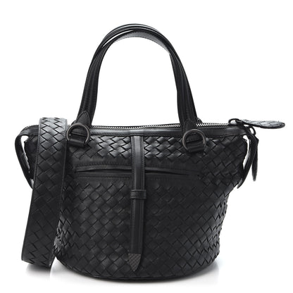 Bottega Veneta Nappa Intrecciato Shoulder Bag Black 1 of 8