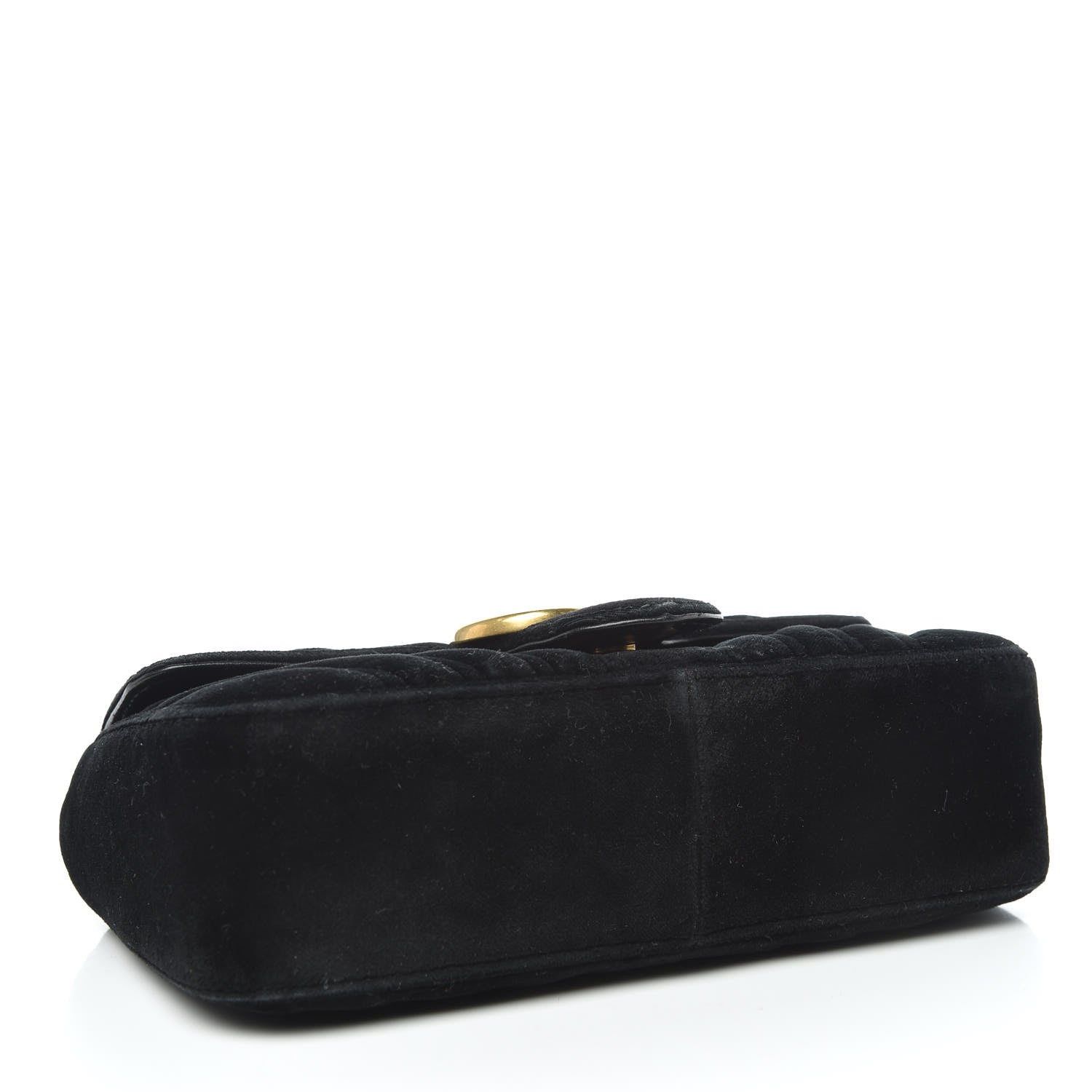 Gucci Velvet Matelasse Mini GG Marmont Shoulder Bag Black 4 of 15