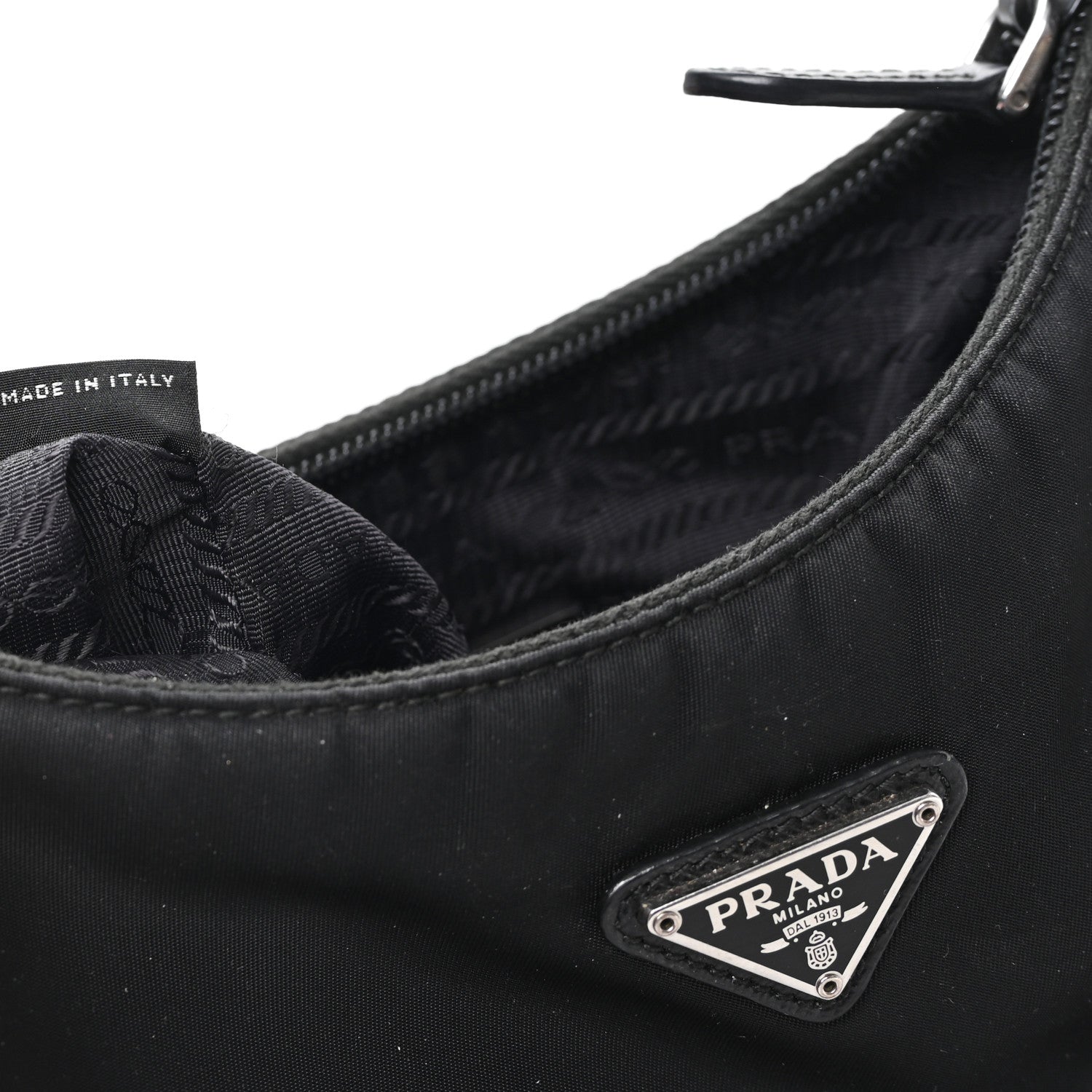 Prada Tessuto Nylon Mini Re-Edition 2000 Bag Black 7 of 12