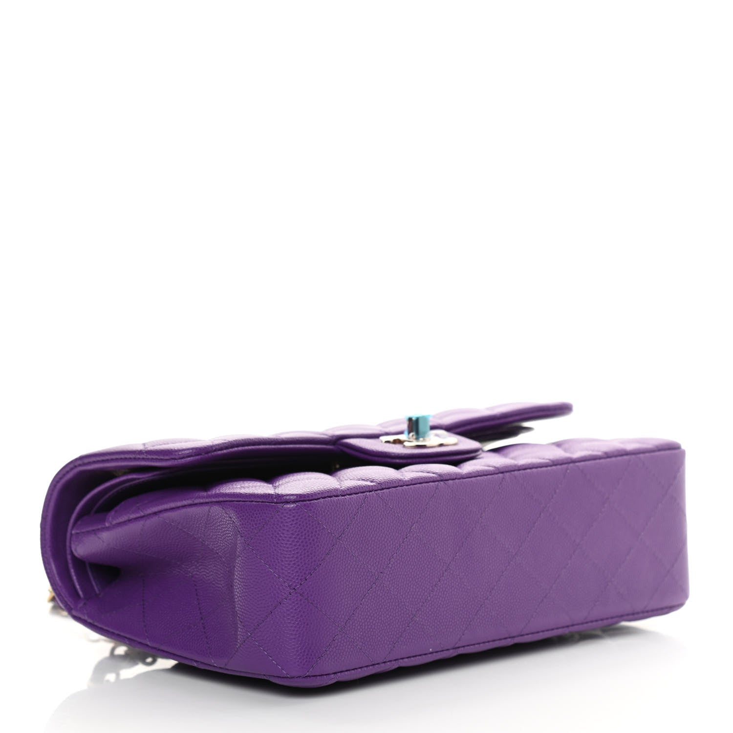 Chanel Caviar Quilted Small Double Flap Dark Purple 4 of 11