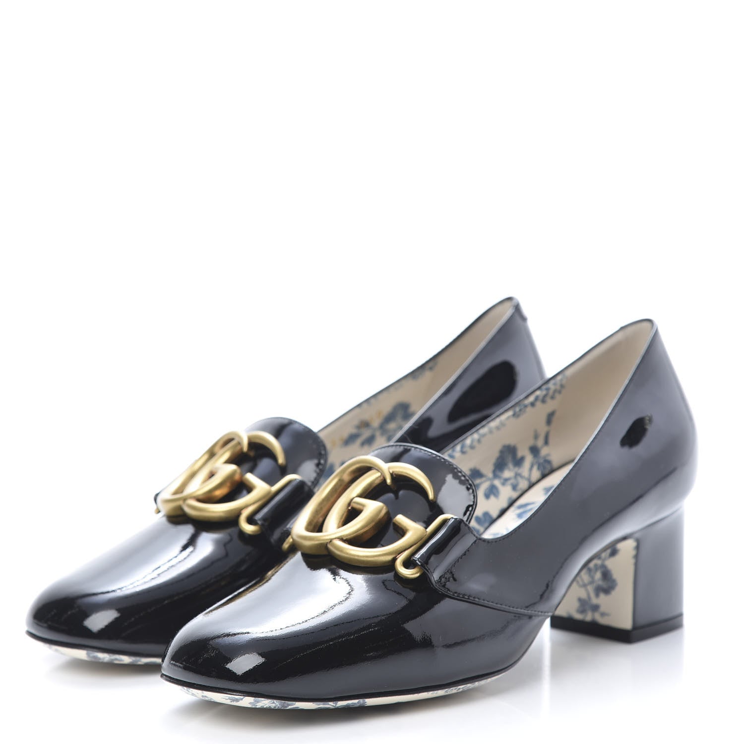Gucci Vernice GG Victoire 55mm Loafer Pumps 36 Black 3 of 9
