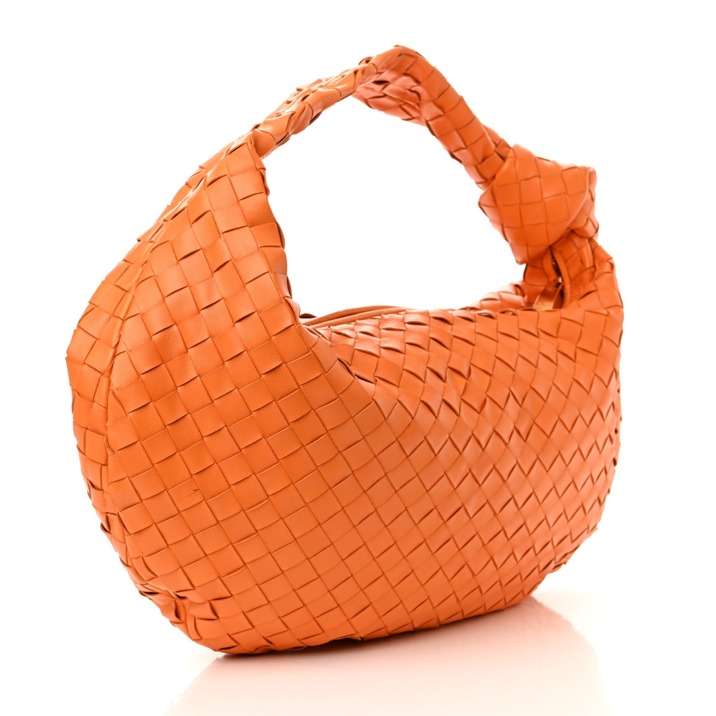 Nappa Intrecciato Small Jodie Twist Orange