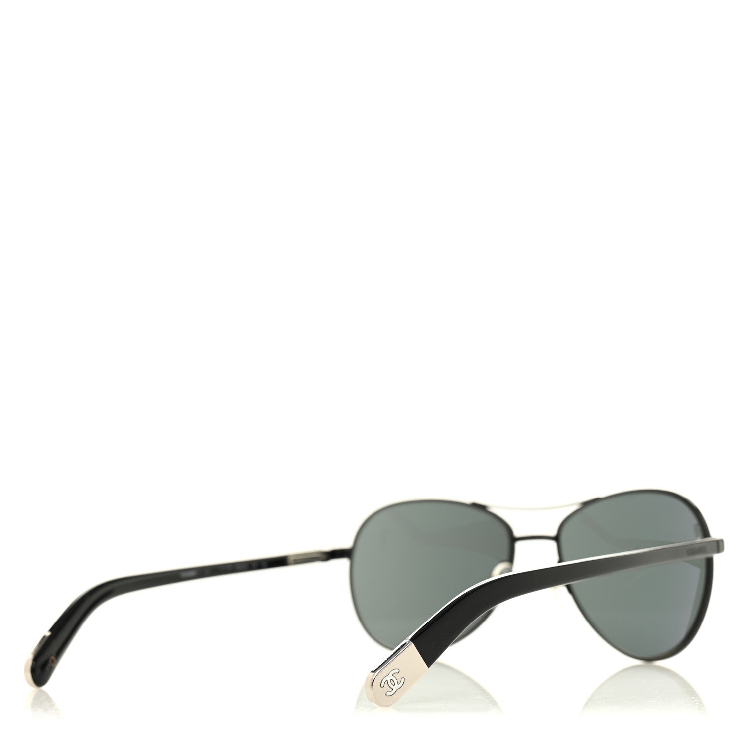 Chanel Metal Aviator CC Sunglasses 4201 Black 4 of 8
