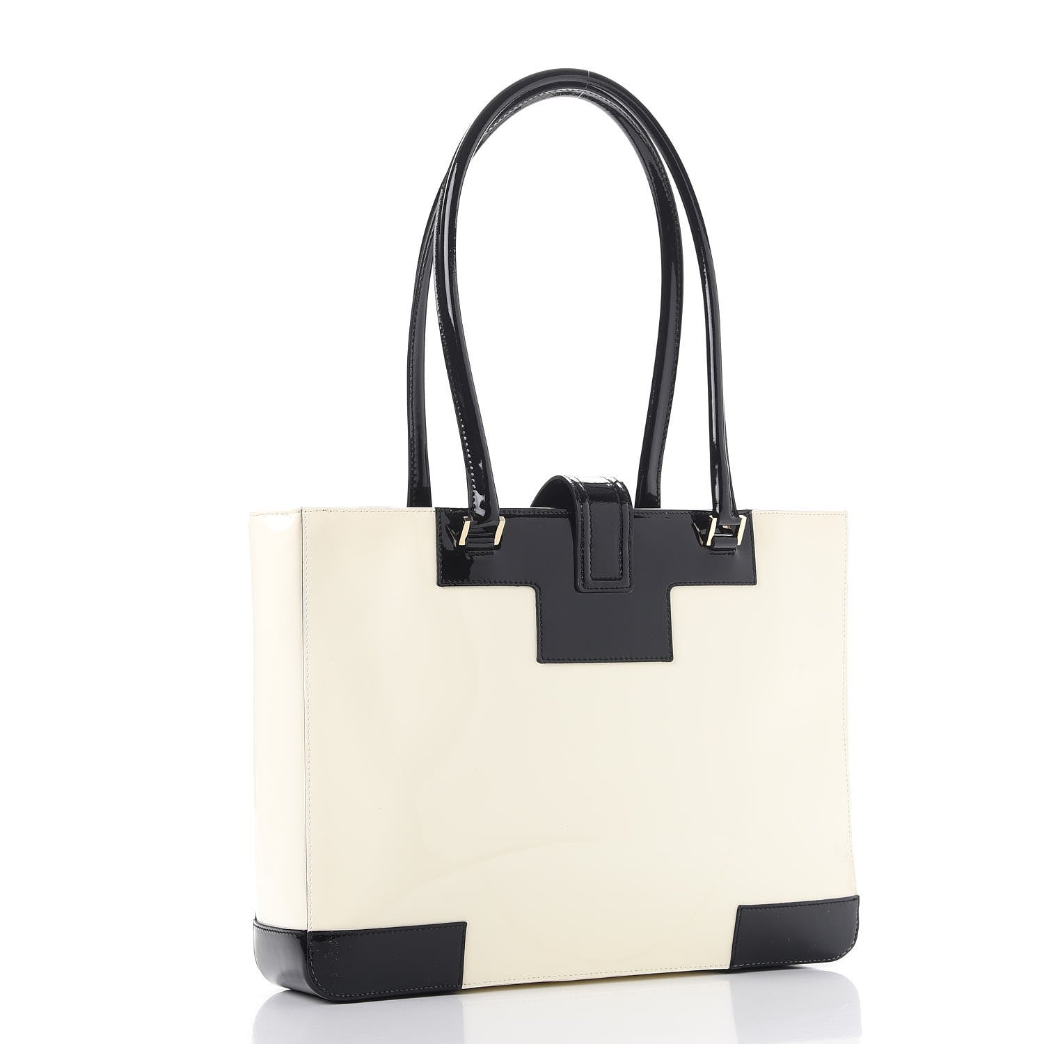 Gucci Patent G Tote White Black 3 of 9