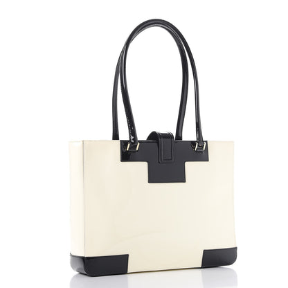 Gucci Patent G Tote White Black 3 of 9