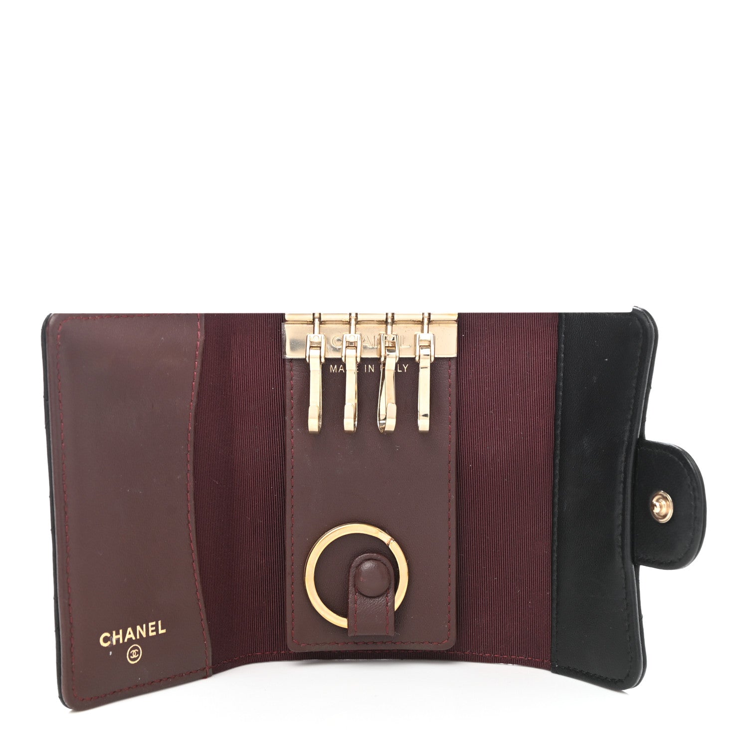 Chanel Lambskin Quilted 4 Key Holder Black 5 of 11