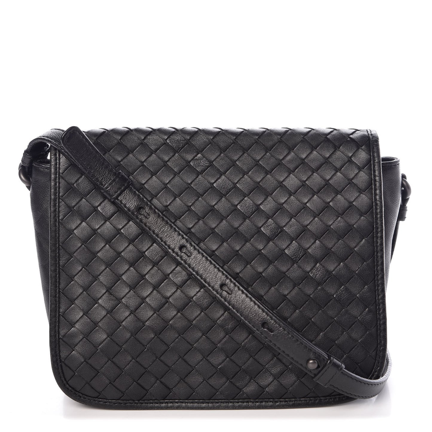 Nappa Intrecciato Messenger Bag Black